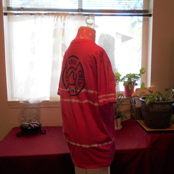 Aeropostale Crew T-Shirt L Tie Dye Hot Pink White - Picture 7 of 16